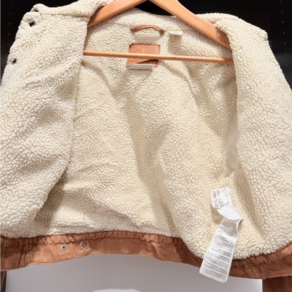 Levi's Cropped Brown Corduroy Jacket with Sherpa Collar - Picture 2 of 5